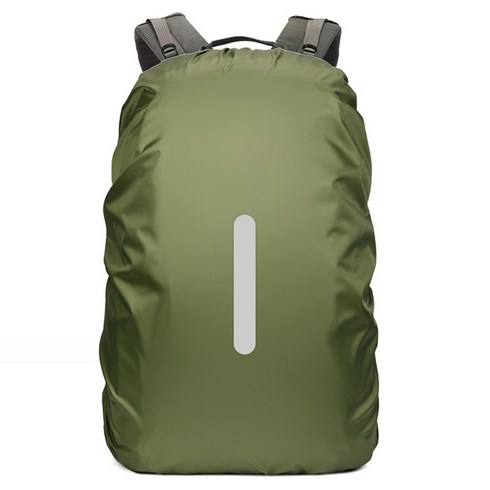 온트리 야광반사 배낭 가방 방수커버 60L, 아미그린, 1개