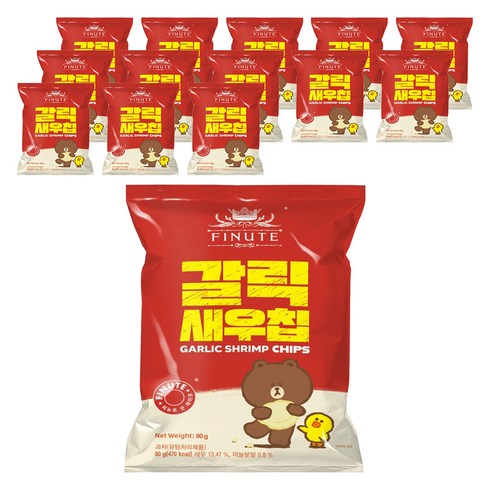 피뉴트 갈릭새우칩, 90g, 14개