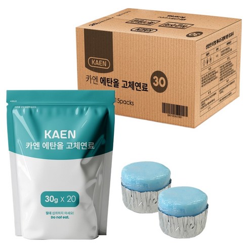 카엔 에탄올 고체연료 300p, 30g, 300개
