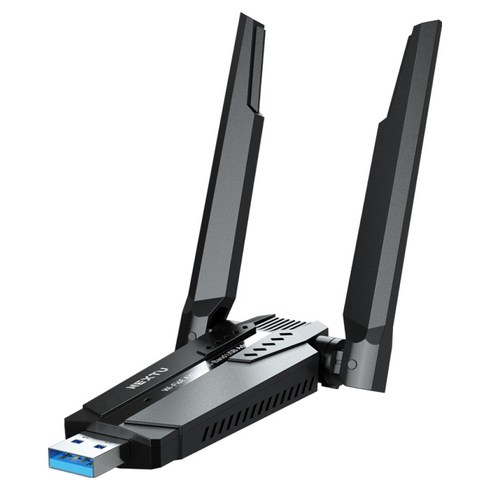 넥스트유 래이판 WiFi6E 트라이밴드 듀얼 외장안테나 무선랜카드, AX5400AU, 1개