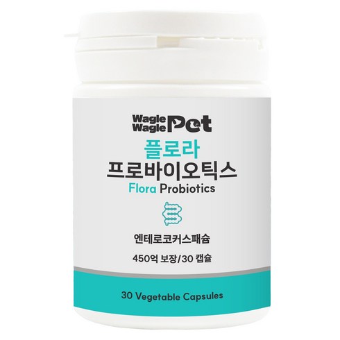 와글와글펫 반려동물 플로라 프로바이오틱스 유산균, 1개, 장건강/유산균, 30정