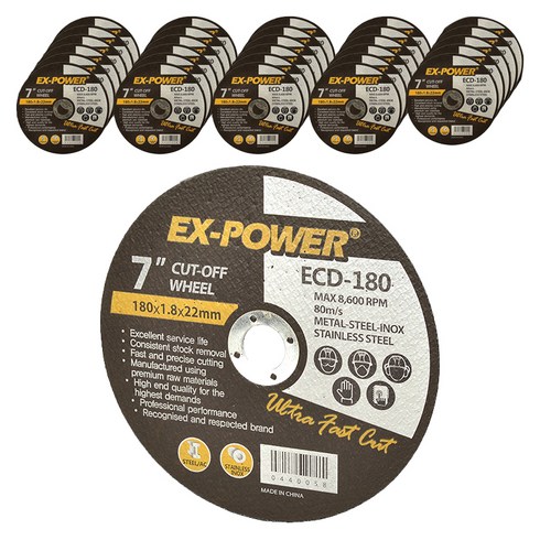 이엑스파워 절단석 180mm SUS 겸용 ECD-180, 30개