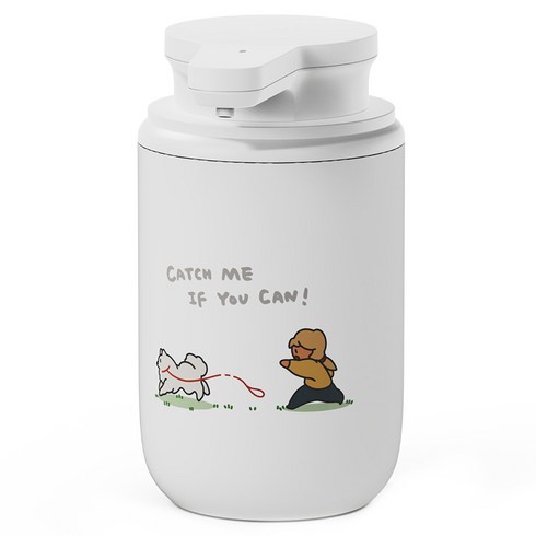 무아스 해피버디 아티스트 에디션 자동 손세정기 Catch me if you can!, 화이트(Catch me if you can!), 1개