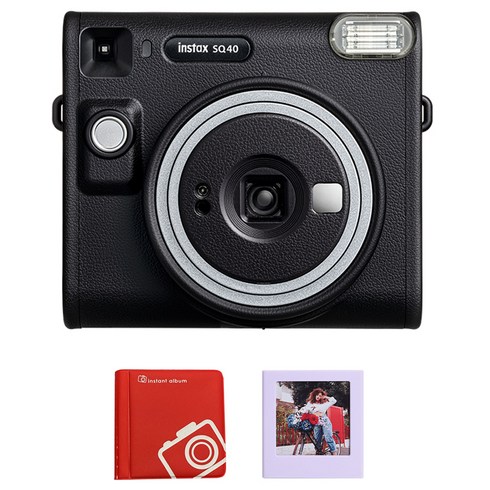 인스탁스 스퀘어 SQ40 즉석카메라 + 스퀘어앨범 랜덤발송 + 스퀘어자석액자 랜덤발송 세트 instaxSQ40, 1세트