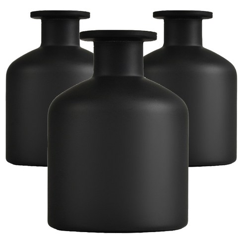 꼬까 시약병 디퓨저 용기, 매트블랙, 150ml, 3개