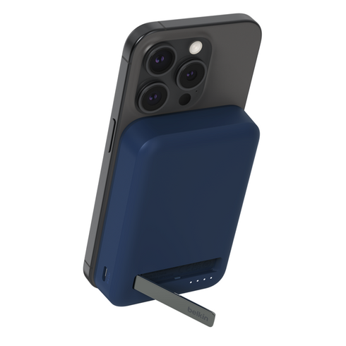 벨킨 부스트업 프로 Qi2 15W 마그네틱 무선 충전 스탠드 보조배터리 10000mAh C타입, BPD008fqBL, 블루