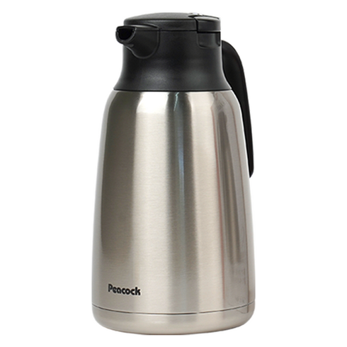 PEACOCK 보온보냉 주전자 대용량, 2L, 실버, 1개