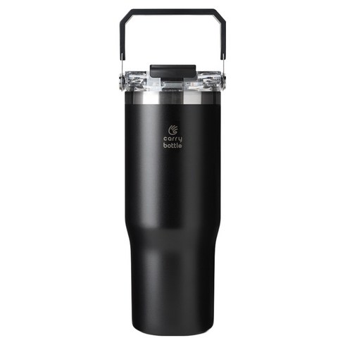 캐리보틀 듀얼플로우 탑핸들 텀블러, 블랙, 950ml, 1개