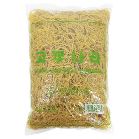 고무나라 1kg 고무밴드 70 x 1.2 mm, 네추럴, 1개