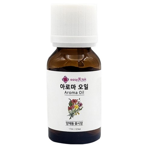 이지미톡 아로마 오일 방향제 원액, 양재동 꽃시장, 17ml, 1개