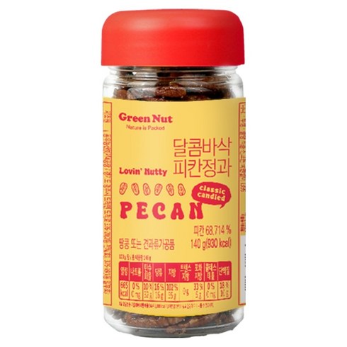 그린너트 달콤바삭 피칸정과, 140g, 1개