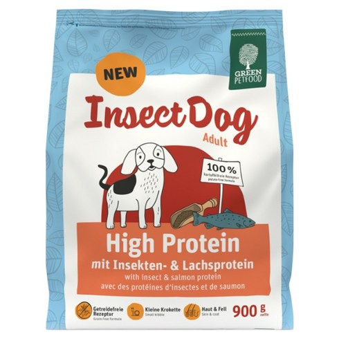 인섹트도그 강아지 하이프로틴 고단백 기능성사료, 피부/피모+알러지, 900g, 1개