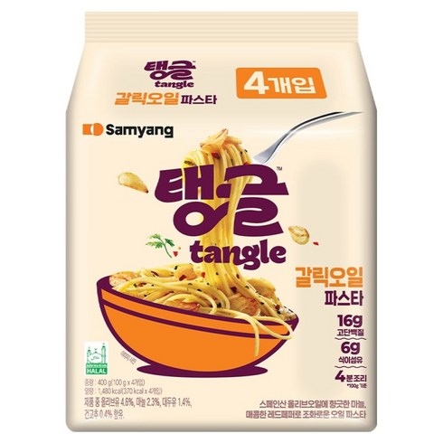 tangle 갈릭오일파스타 100g, 4개
