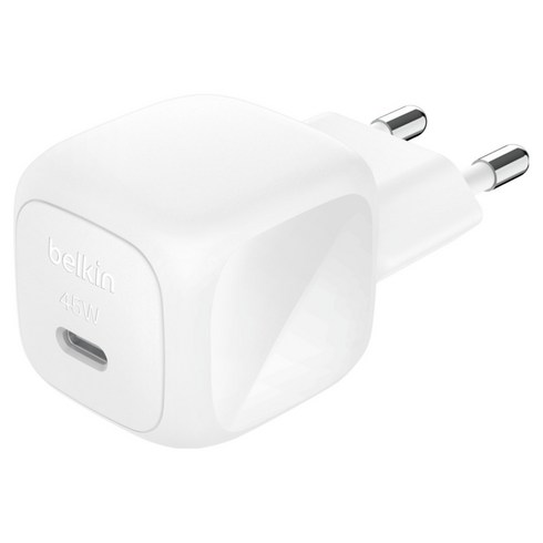 벨킨 부스트차지 45W USB C타입 PD3.2 초소형 고속 충전기 WCA013krWH, 화이트, 1개