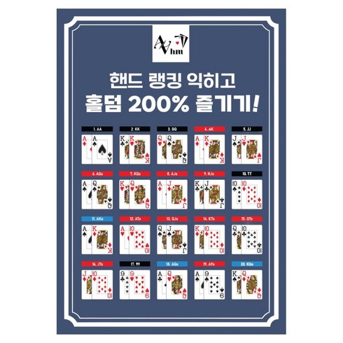AAHM 홀덤족보 패트지 A2, 핸드랭킹5, 1개