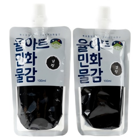율아트 민화 물감 분채 한국화 검정 150g, 100ml, 2개