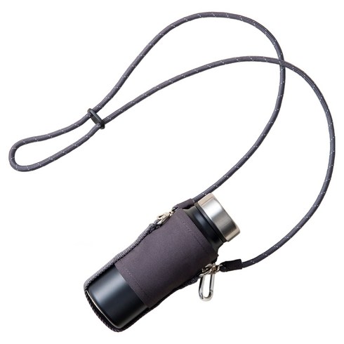 PEACOCK 나들이 필수품 보온보냉 텀블러 + 가방 세트 400ml, 블랙(텀블러), 차콜 BDB(가방), 1세트