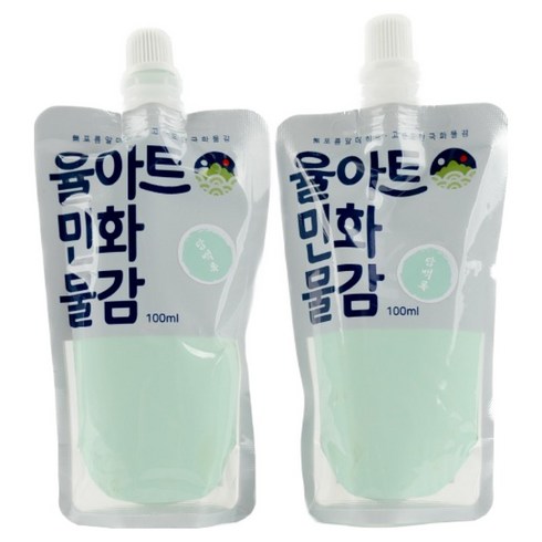 율아트 민화 물감 분채 한국화 담백록 150g, 100ml, 2개