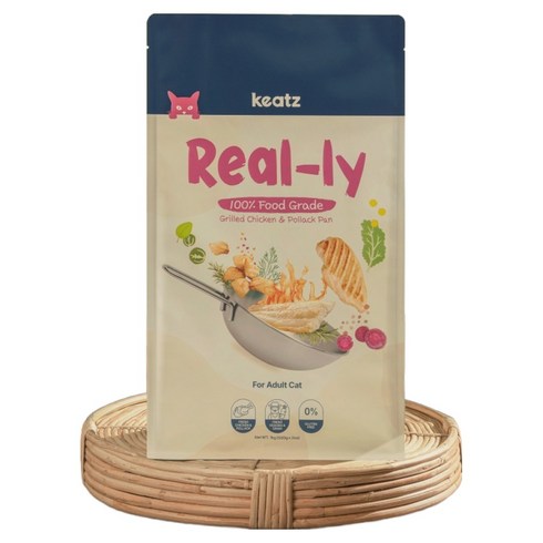 키츠 어덜트 고양이 리얼리 기능성 사료, 1kg, 1개, 닭 + 명태