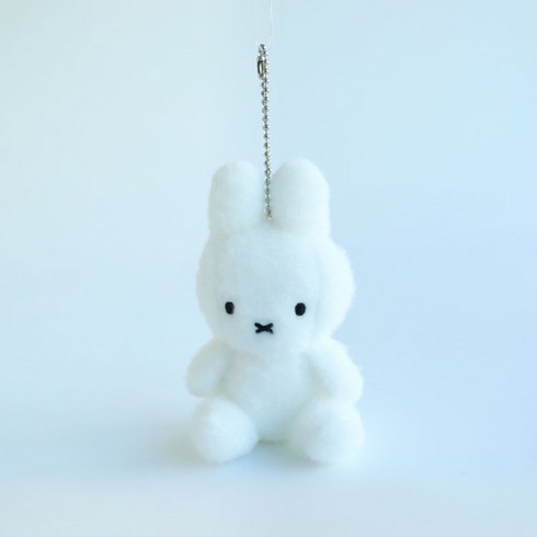 매니어리틀 미피 시팅 크리미 봉제인형 키링, 8cm, 화이트, 1개
