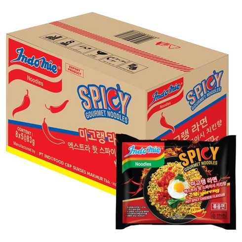 인도미 미고랭 라면 엑스트라 핫 스파이시 치킨향 83g, 40개