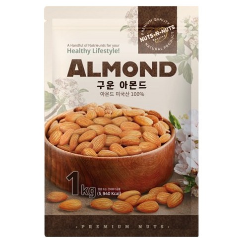 너츠앤너츠 구운 아몬드, 1개, 1kg