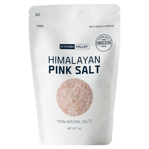 키친밸리 히말라야 핑크솔트 가는 소금, 1kg, 1개