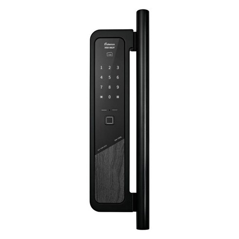 게이트맨 지문인식 GM-1000L + IoT 푸시풀 디지털도어락 + 보강판 + 설치부자재 세트 블랙, 방문설치