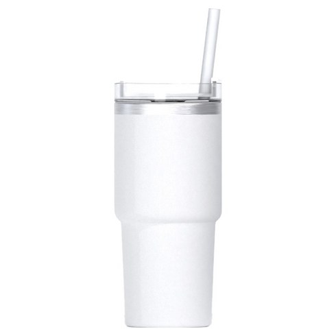 맥스컴코리아 STN 스테인리스304 스트로우 텀블러, 화이트, 1개, 600ml