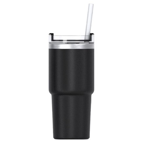 맥스컴코리아 STN 스테인리스304 스트로우 텀블러, 블랙, 1개, 600ml