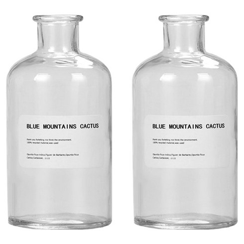 제로캔들 디퓨저 유리 용기, 투명, 500ml, 2개