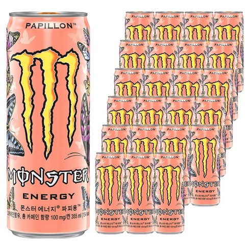 몬스터에너지 드링크 파피용, 355ml, 24개