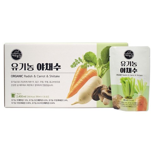 제주농장 유기농 야채수 30p, 1개, 2.4L