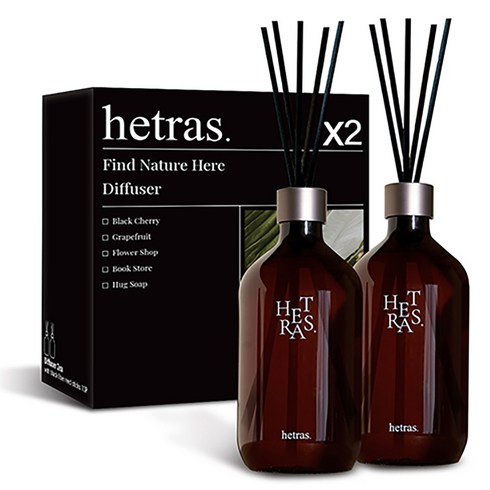 헤트라스 대용량 디퓨저, 남산, 500ml, 2개