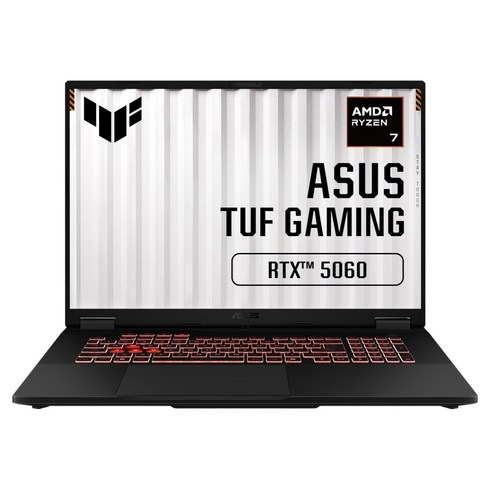 에이수스 2025 TUF 게이밍 노트북 A18 라이젠7 260 지포스 RTX 5060, 예거그레이, 512GB, 16GB, Free DOS, FA808UM-S8031