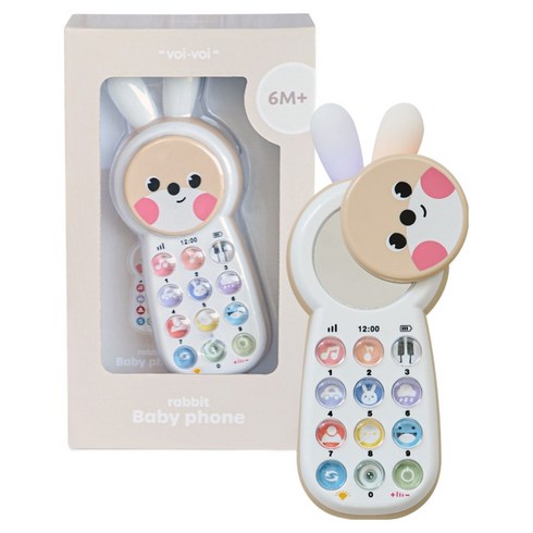 젤리맘 보이보이 거울 토끼폰 멜로디완구 한영버전, 혼합색상, 1개
