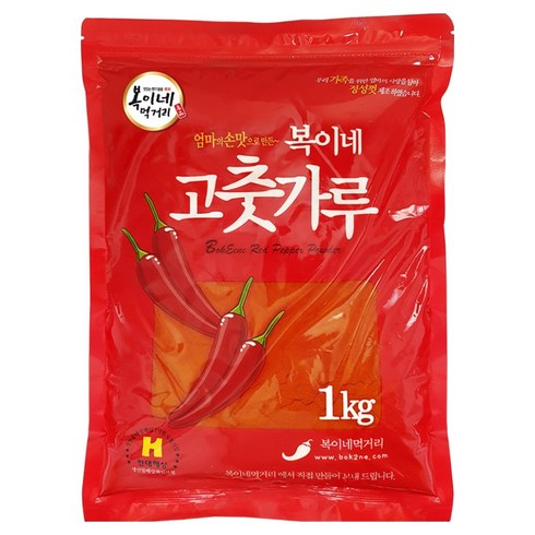 복이네먹거리 중국산 고운 고춧가루 보통맛 떡볶이용 소스용 일반, 1kg, 1개