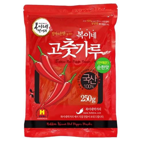 복이네먹거리 국산 안매운 고춧가루 떡볶이 소스용 순한맛, 250g, 1개