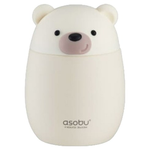 아소부 스테인레스 보온보냉 푸드자 베스티 푸드 컨테이너, 베어, 600ml, 1개