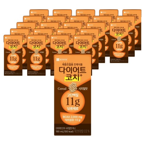 다이어트코치 종근당건강 다이어트코치미니 시리얼맛, 24개, 190ml