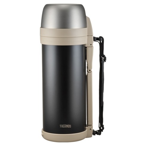 써모스 대용량 더블컵 보온병 FDH-2006K-BBG, 블랙베이지, 2L, 1개