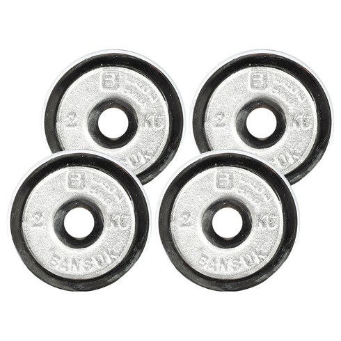 반석스포츠 크롬 도금 바벨, 2kg, 4개, 실버