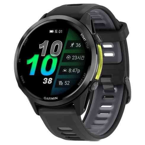 가민 러닝 GPS 스마트워치 포러너 970, 블랙 + 엠프엘로우, 3.54cm, GPS + 블루투스