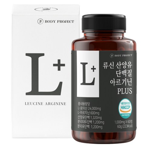 바디프로젝트 류신 산양유 단백질 아르기닌 PLUS, 60정, 1개