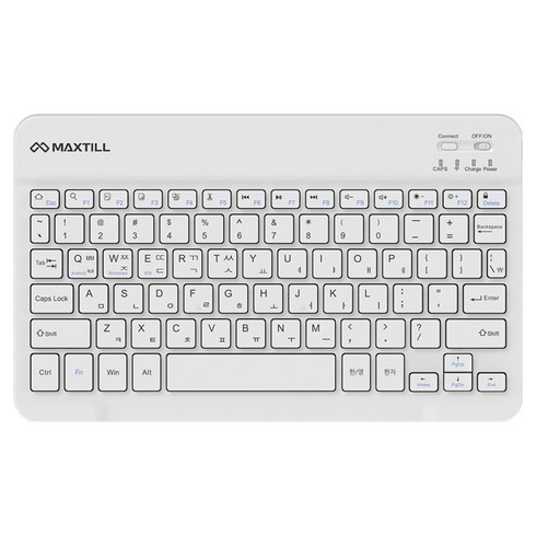 맥스틸 펜타그래프 블루투스 무선 텐키리스 키보드, GM-KB11M, 화이트, 제조사축