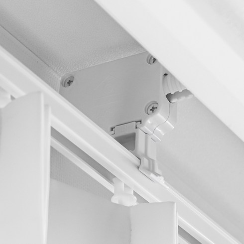 생활백서 못없이 설치하는 안뚫어고리 커튼박스 레일형 2p + 레일10자 210-300cm 세트, 화이트