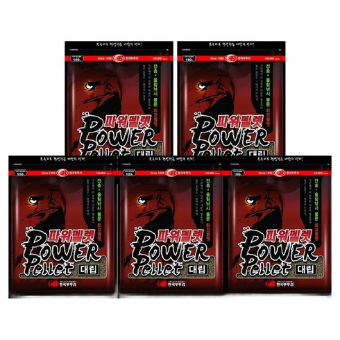 한국부푸리 파워펠렛 대립 떡밥, 5개, 400g