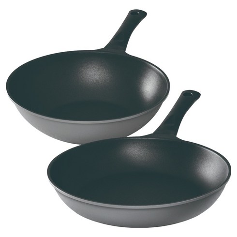 키친아트 티타늄 프라이팬 세트 2개, 그레이, 프라이팬 30cm + 궁중팬 30cm, 1세트