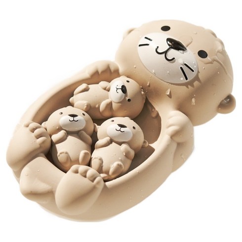 LittleLife 해달 가족 목욕 물놀이 장난감 세트, 혼합색상, 1세트