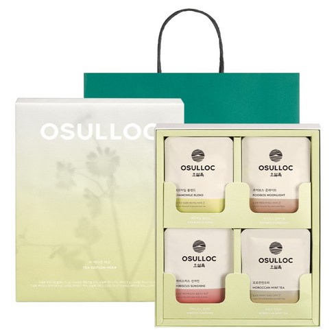 오설록 티 에디션 허브 피라미드 티백 4종 X 4p 선물 세트, 캐모마일 블렌드 + 루이보스 문라이트 + 히비스커스 선샤인 + 모로칸 민트티, 1세트